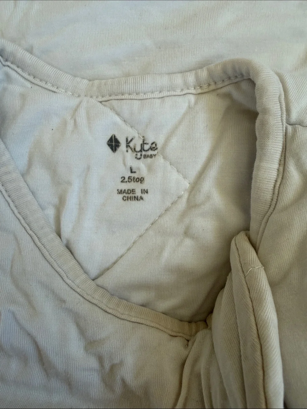 Kyte White Sleeveless Baby Sleep Sack with Side Zipper Size L TOG 2.5